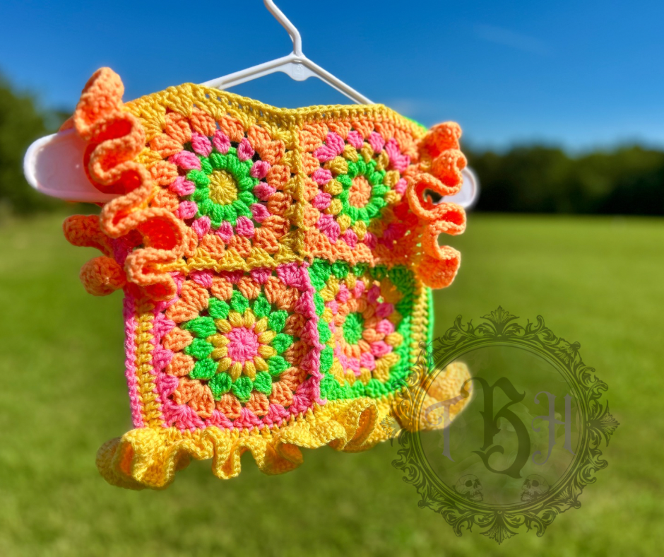 Custom Granny Square Flutter Vest