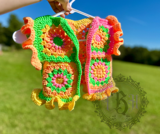 Granny Square Flutter Vest