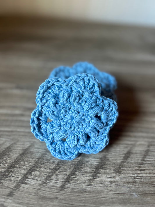 Set of 6 Blue Face Scrubs/Coasters