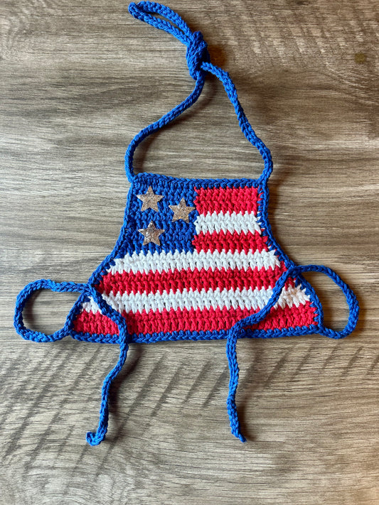 0/3M Baby RWB Halter w/Patches